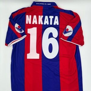 Hidetoshi Nakata 16 Bologna 2003/2004 ORIGINAL Macron Vintage Rare Soccer Jersey